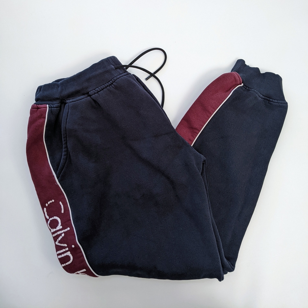 CK Calvin Klein Heavyweight Striped Joggers Sweatpants, Size XXL